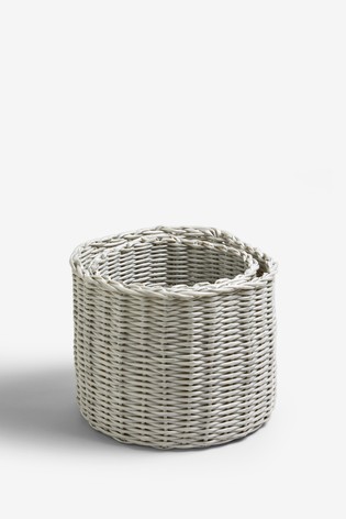 431934s Set of 2 Round Baskets