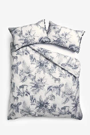 Floral Safari Duvet Cover and Pillowcase Set