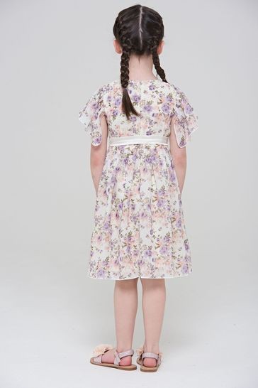 Amelia Rose Pink Floral Print Dress