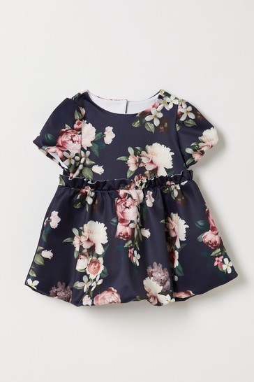 Lipsy Baby Puff Sleeve Dress With Matching Knicker