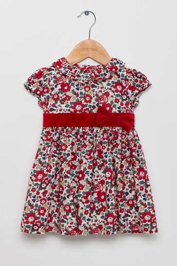 Trotters London Red Betsy Willow Dress