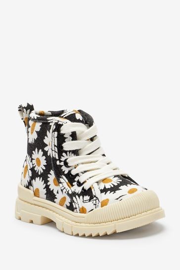 Canvas Lace-Up Boots