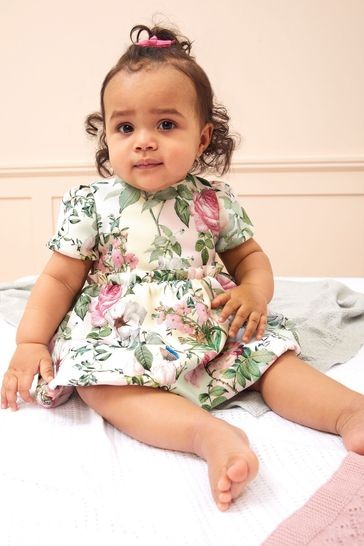 Lipsy Baby Puff Sleeve Dress With Matching Knicker