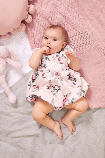 Lipsy Baby Puff Sleeve Dress With Matching Knicker