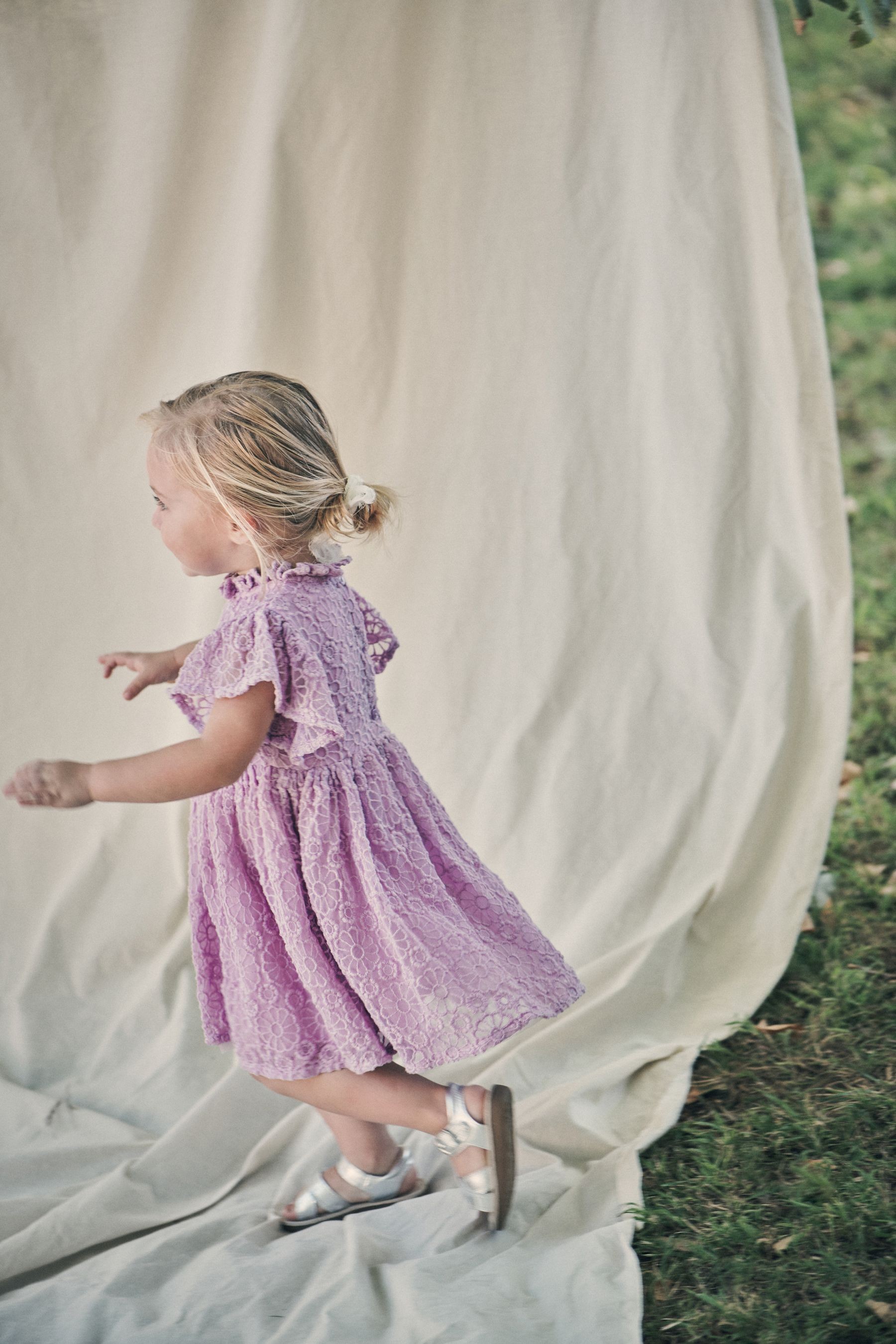 Short Sleeve Party Lace Dress (3mths-7yrs)