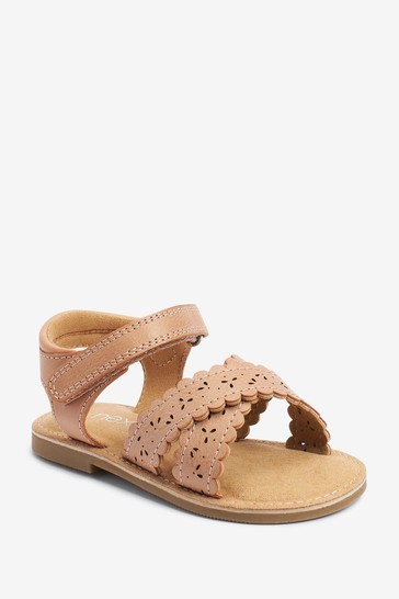 Scallop Sandals Wide Fit (G)