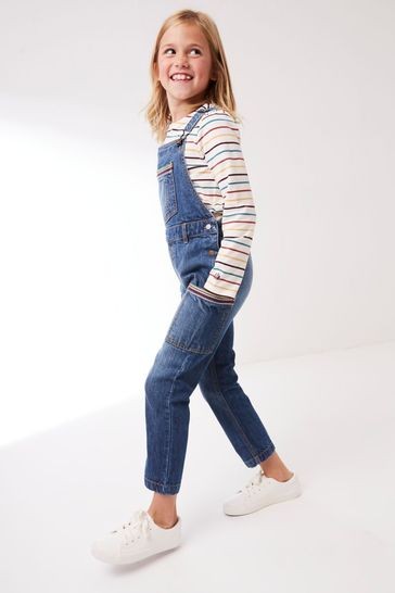 FatFace Blue Rainbow Dungarees