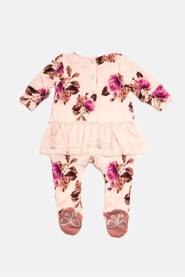 Angel & Rocket Grey Flora Tutu Onesie