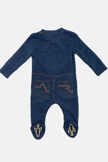 Angel & Rocket Callum Jersey Denim Babygrow