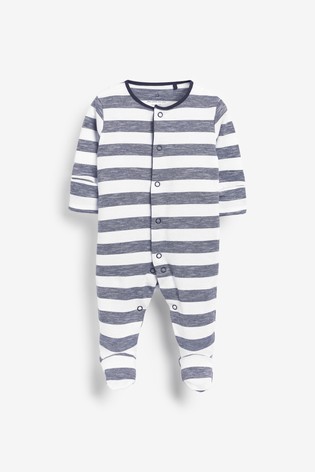 3 Pack Star Stripe Sleepsuits (0mths-2yrs)