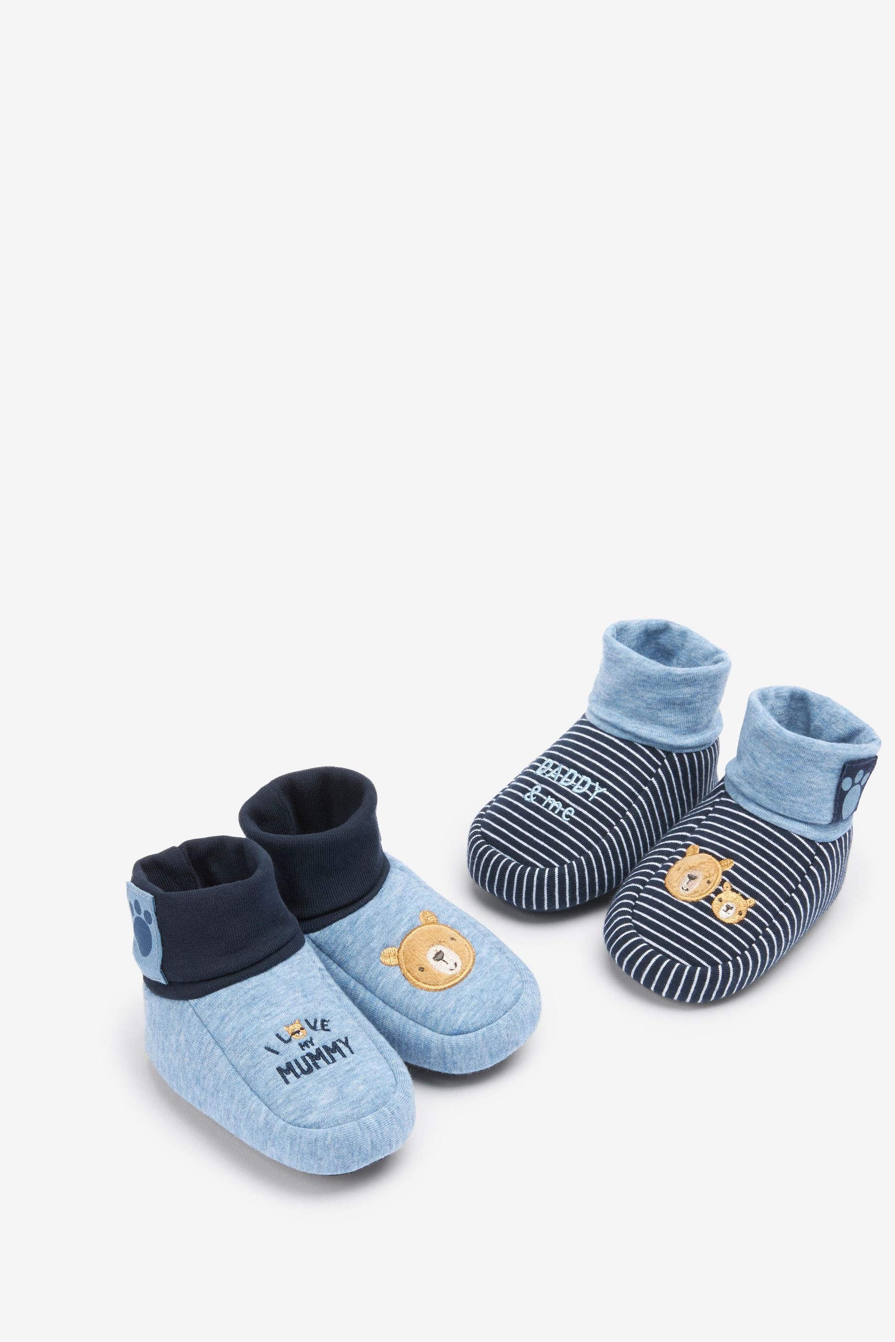 Baby 2 Pack Cotton Rich Booties (0-18mths)