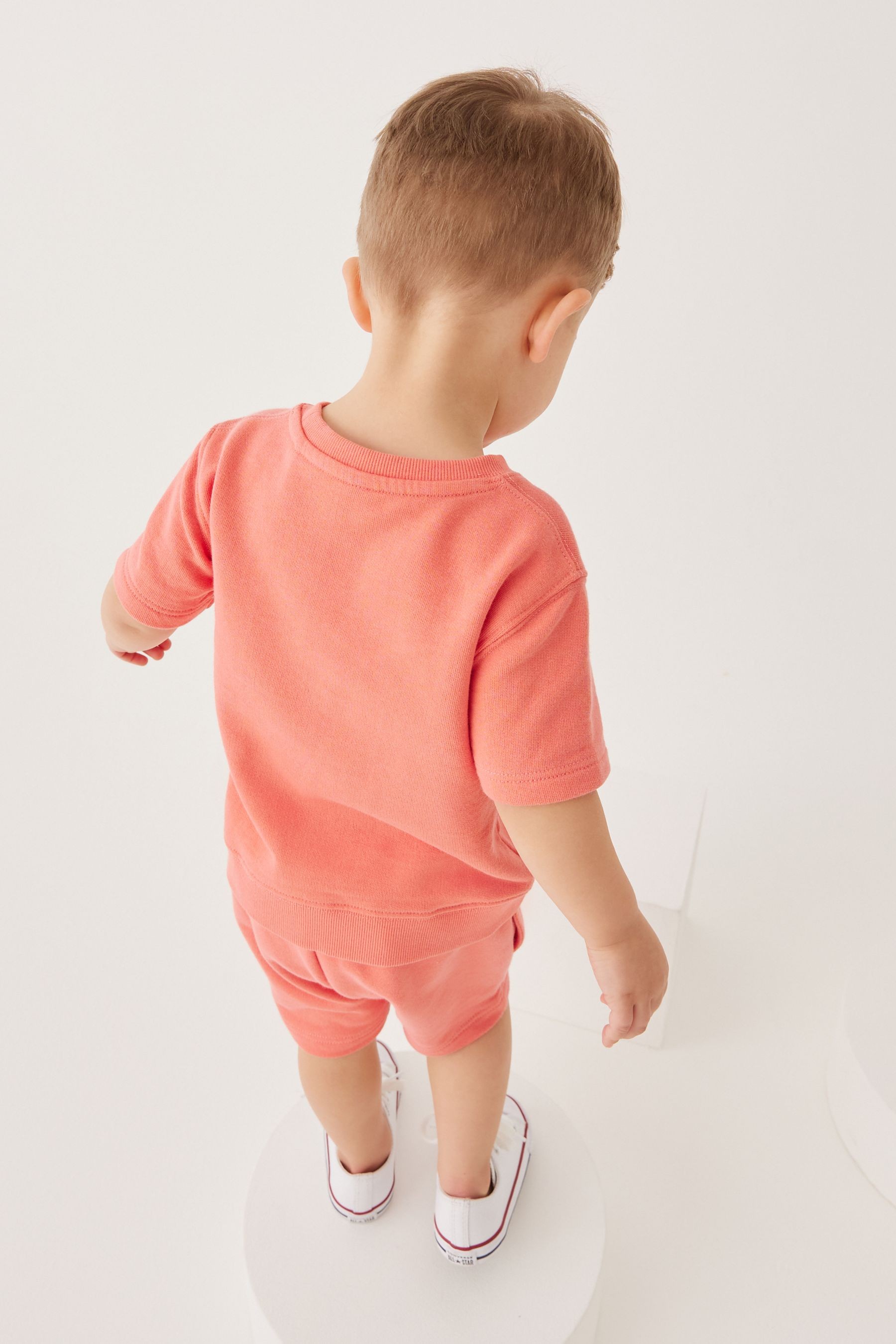 Plain Sweat T-Shirt And Shorts Set (3mths-7yrs)