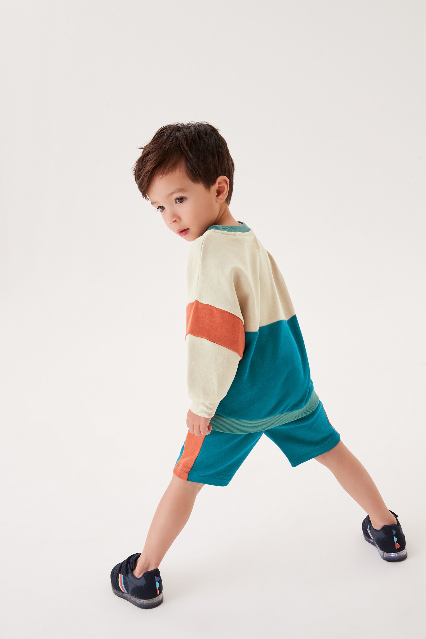 Colourblock Jersey Sweatshirt & Short Set (3mths-7yrs)