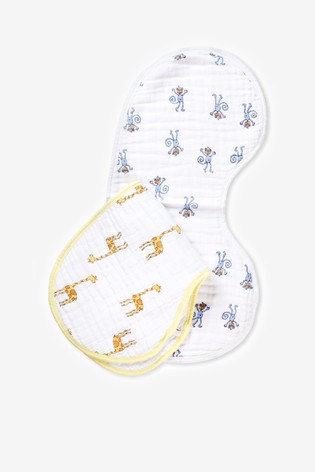 aden + anais White Burpy Bibs Two Pack