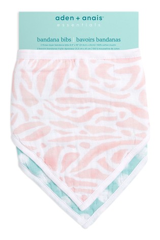 aden + anais™ Essentials Tropicalia 2 Pack Cotton Muslin Baby Bandana Bibs