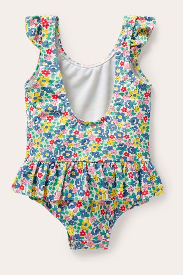 Boden Blue Y1880 Pretty Frill Waist Swimsuit