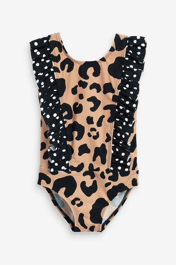 Myleene Klass Tan Brown Leopard Print Swimming Costume