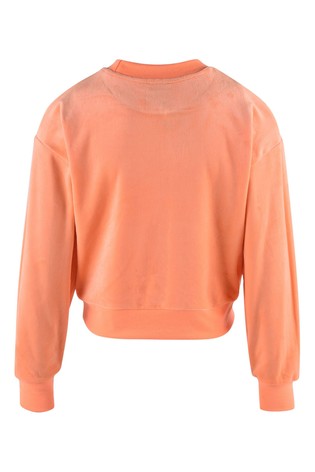 Juicy Couture Orange Velour Crew Neck Sweatshirt