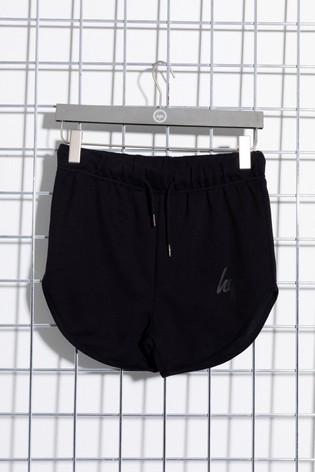 Hype. Black/Grey Two Pack Kids Runner Shorts