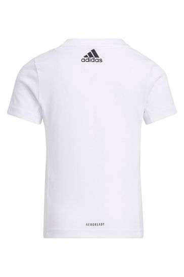 adidas Little Kids White Sportswear Tech T-Shirt