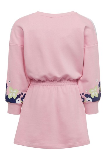 adidas originals Pink Little Kids All-Over Print Floral Dresses