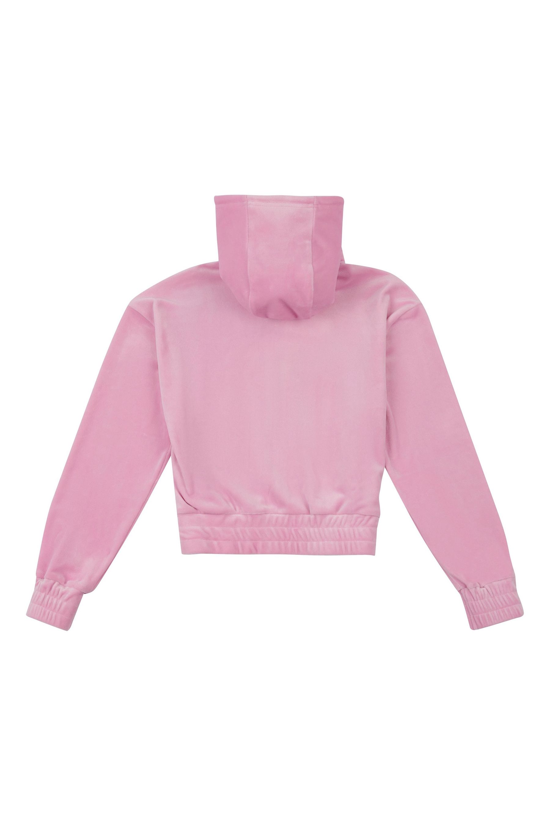 Juicy Couture Pink Velour Zip Through Hoodie