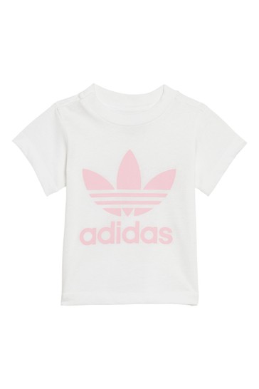 adidas Originals Pink Infant Adicolor Trefoil Set