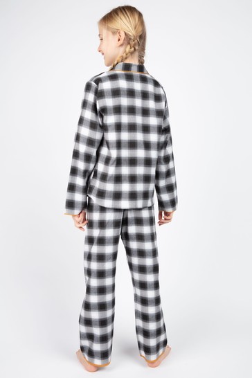 Cyberjammies Charcoal Checks Long Sleeve Pyjamas