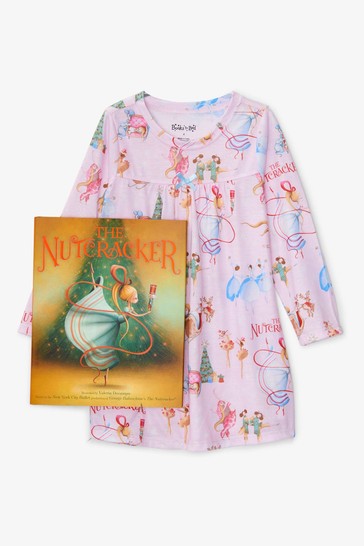 Hatley Pink The Nutcracker Nightdress With Book Set