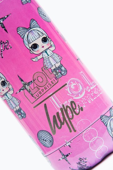 Hype. L.O.L. Dancebot Metal 	Pink Water Bottle