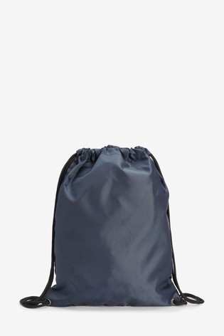 School Drawstring Bag with internal Zip Pocket