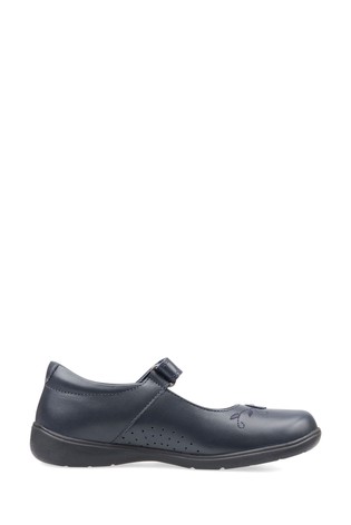 Start Rite Wish Navy Blue Leather Pretty School Shoe