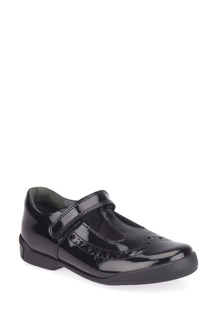 Start-Rite Leapfrog T Bar Black Patent Leather School Shoes