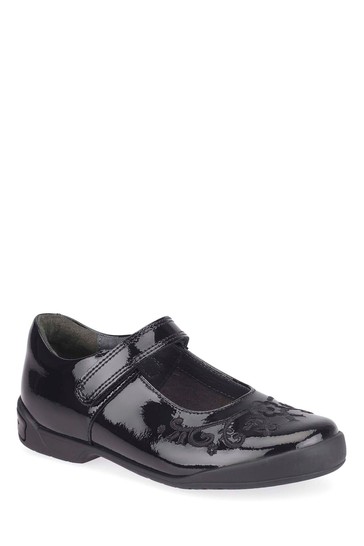 Start-Rite Hopscotch Black Patent Smart School Shoes