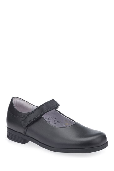 Start-Rite Samba Black Leather School Shoes Wide Fit