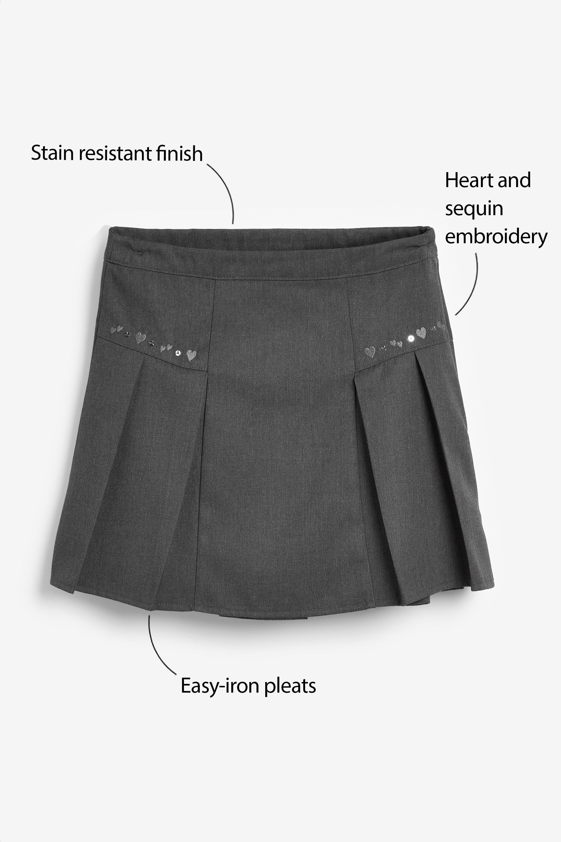 Embroidered Pleat Skirt (3-16yrs)