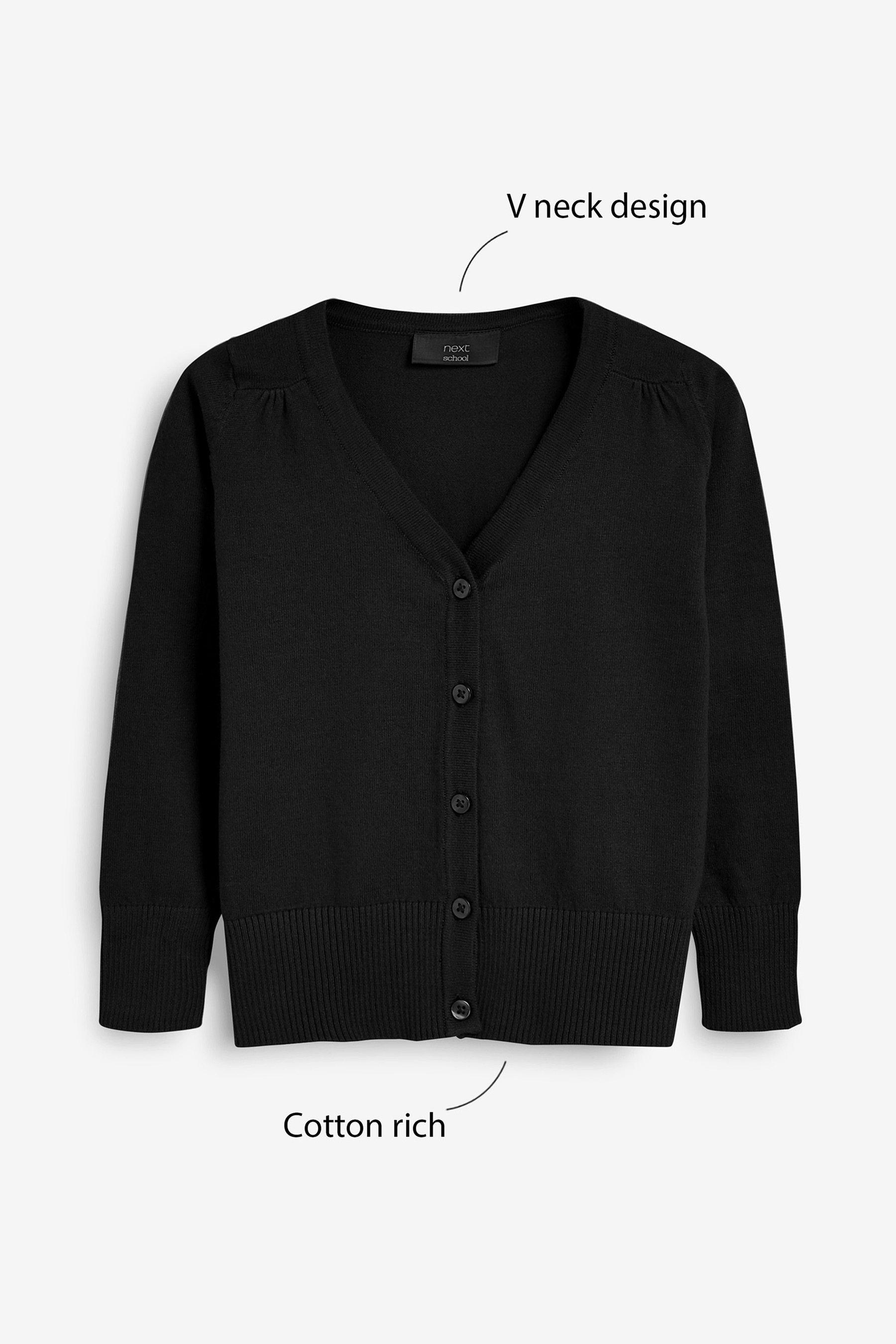 School V-Neck Cardigan (3-16yrs)