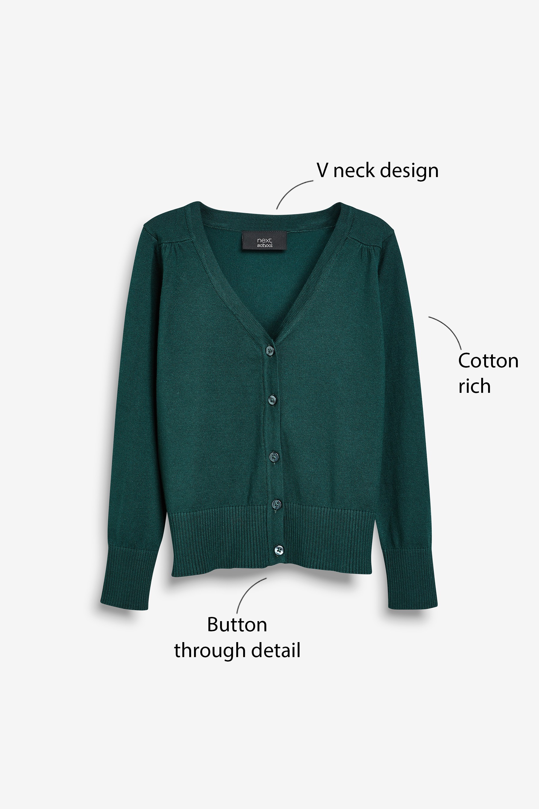 School V-Neck Cardigan (3-16yrs)