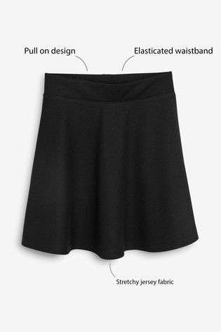 Jersey Pull-On Waist School Skater Skirt (3-17yrs)