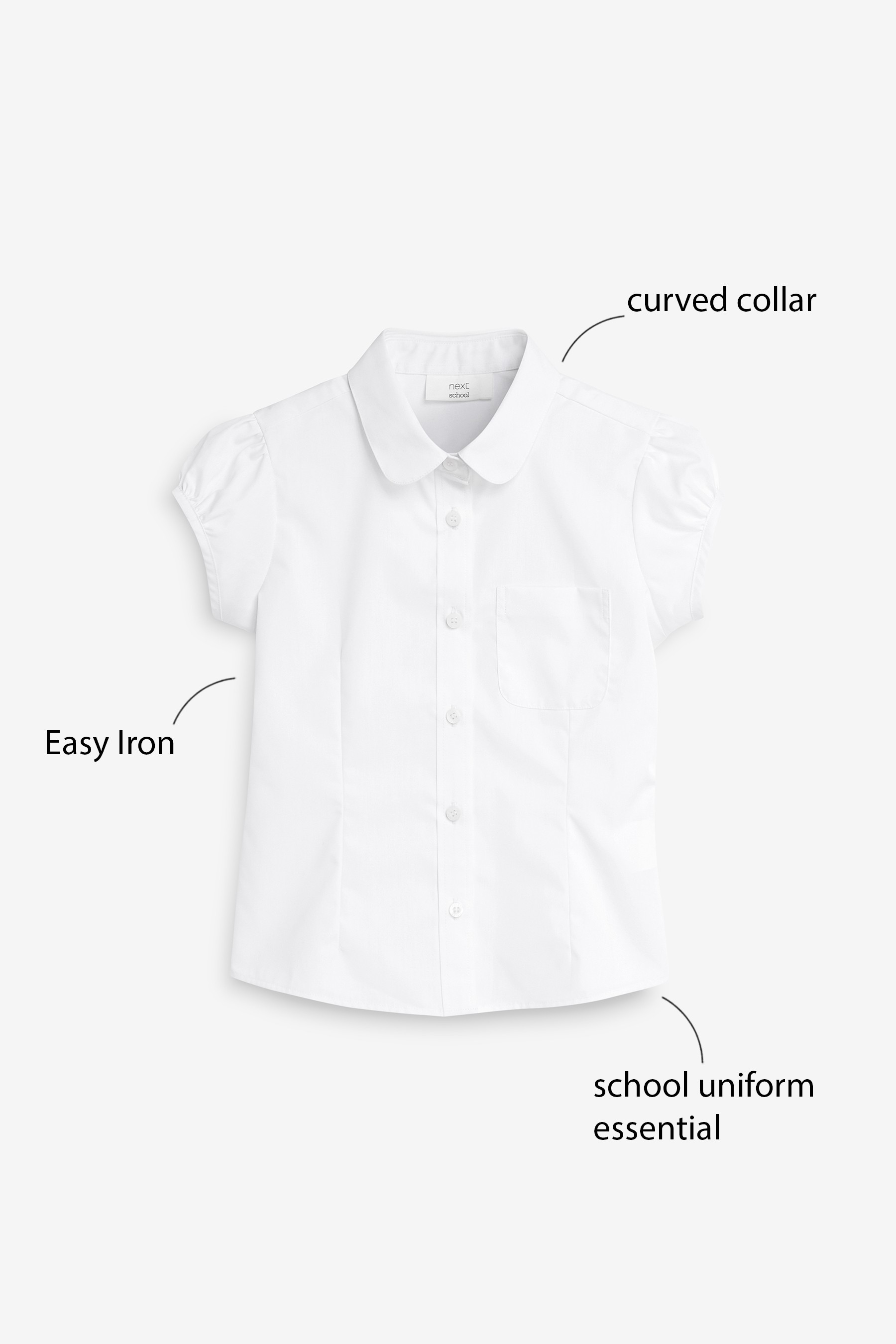 Puff Sleeve School Blouse (3-16yrs)