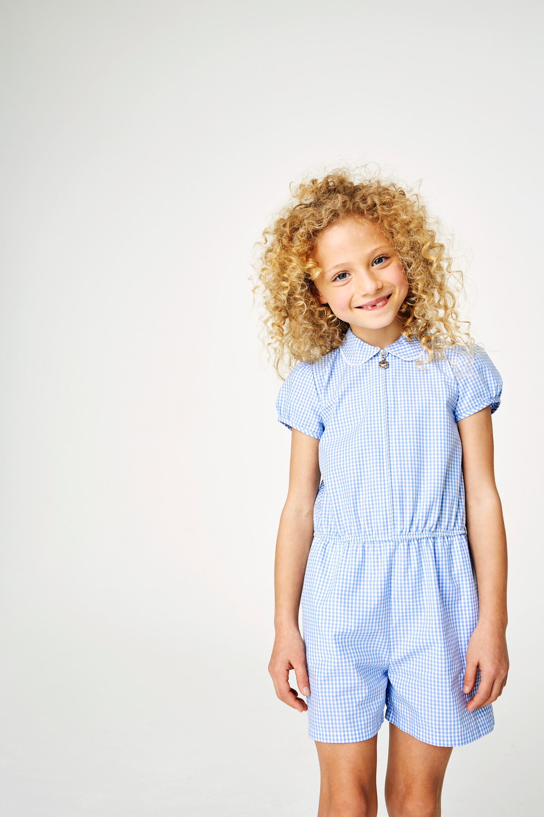 Gingham School Playsuit (3-14yrs)