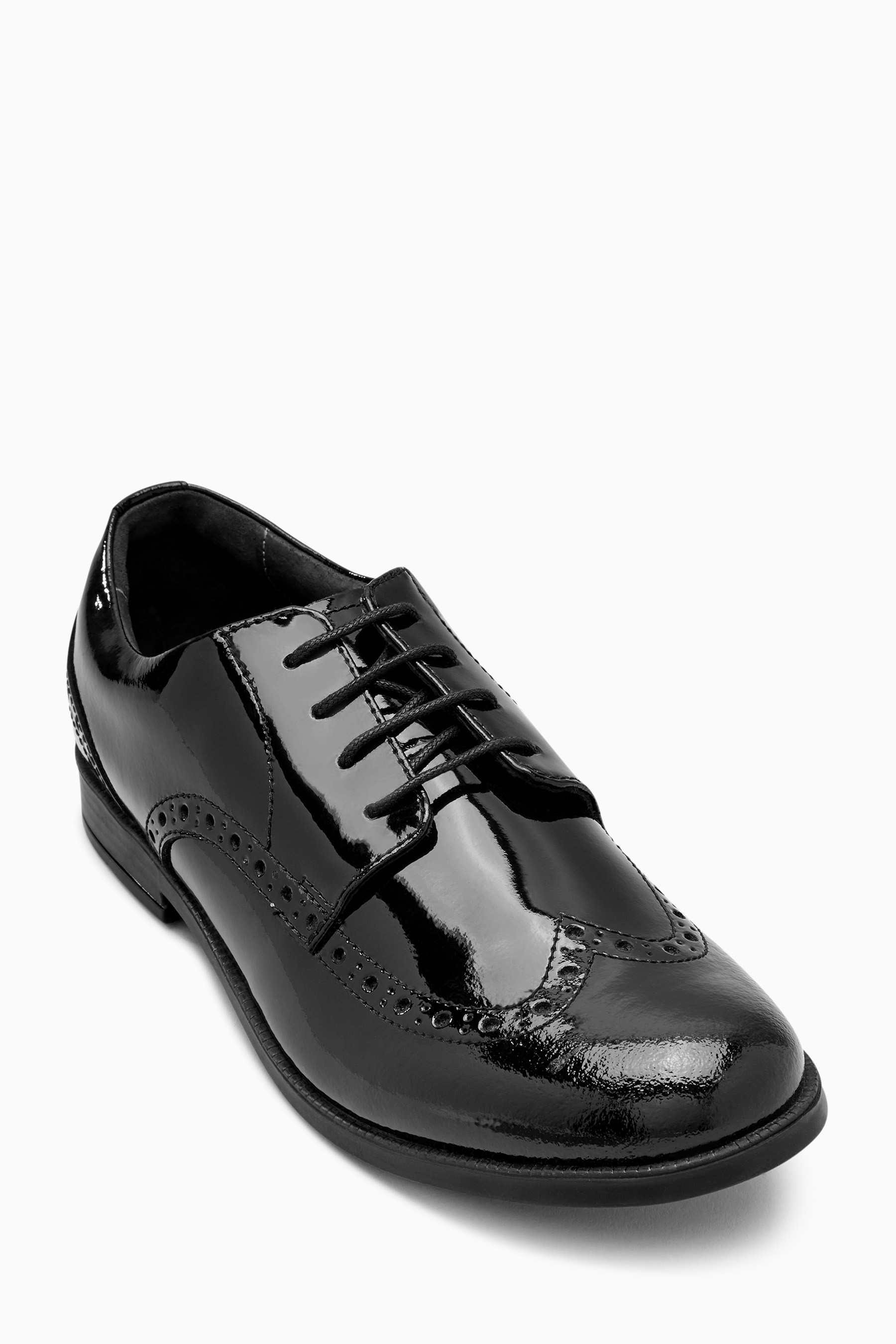 Start-Rite Brogue Snr Black Patent Leather Smart School Shoes