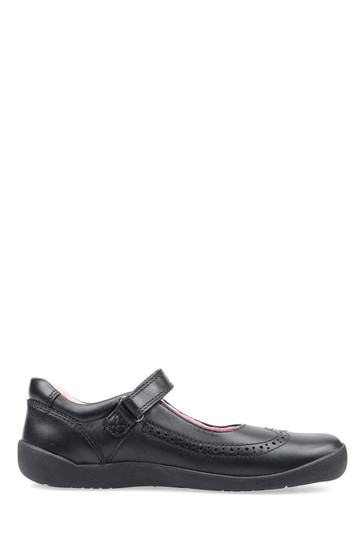 Start-Rite Spirit Black Leather School Shoes Unicorn