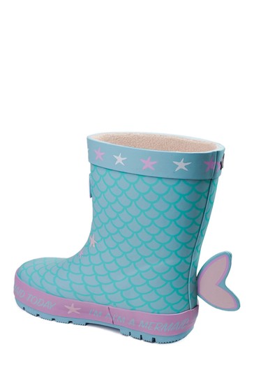 ToeZone Blue Mermaid Wellies