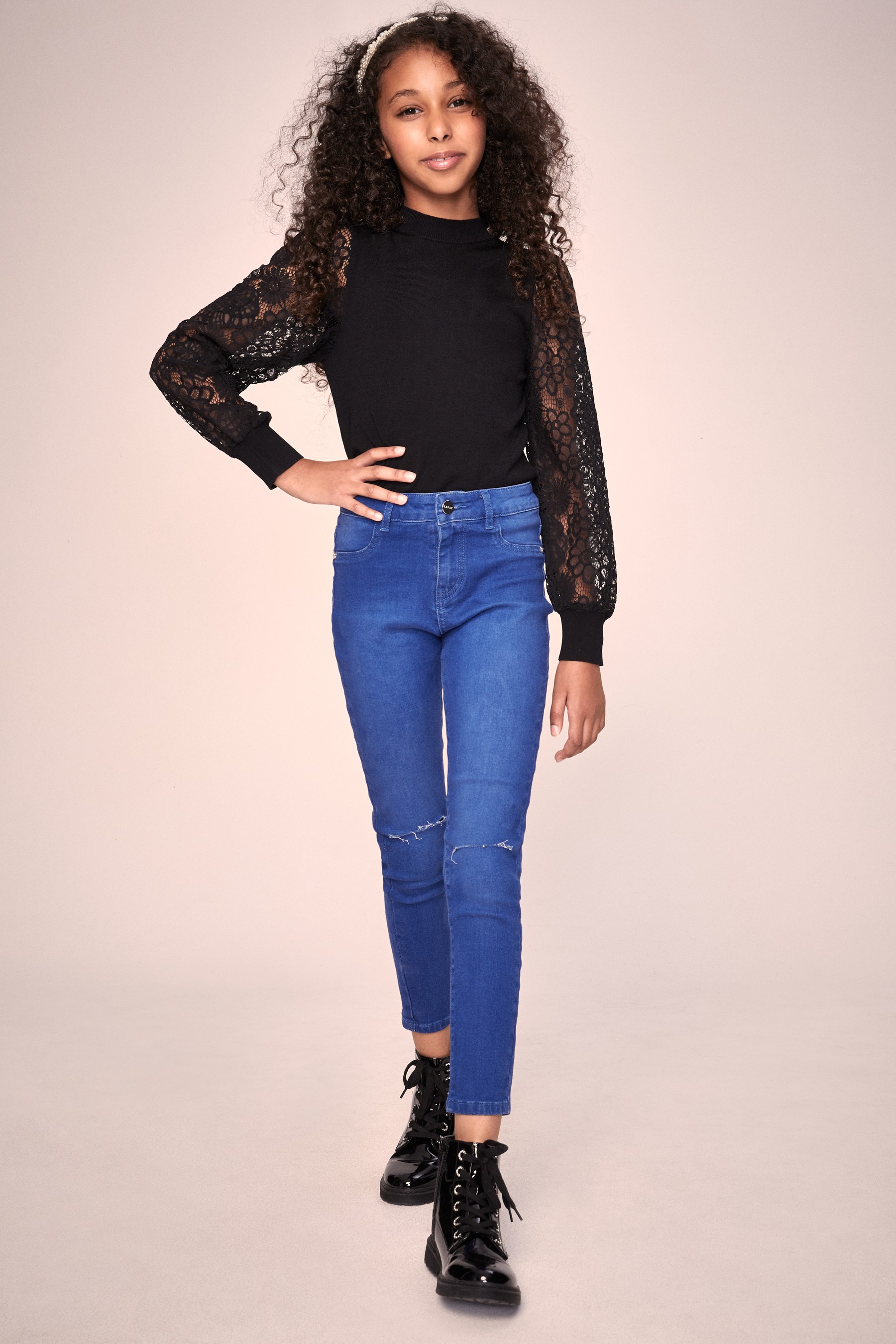 Lipsy Lace Sleeve Jumper