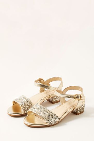 Monsoon Gold Glitter Sandals