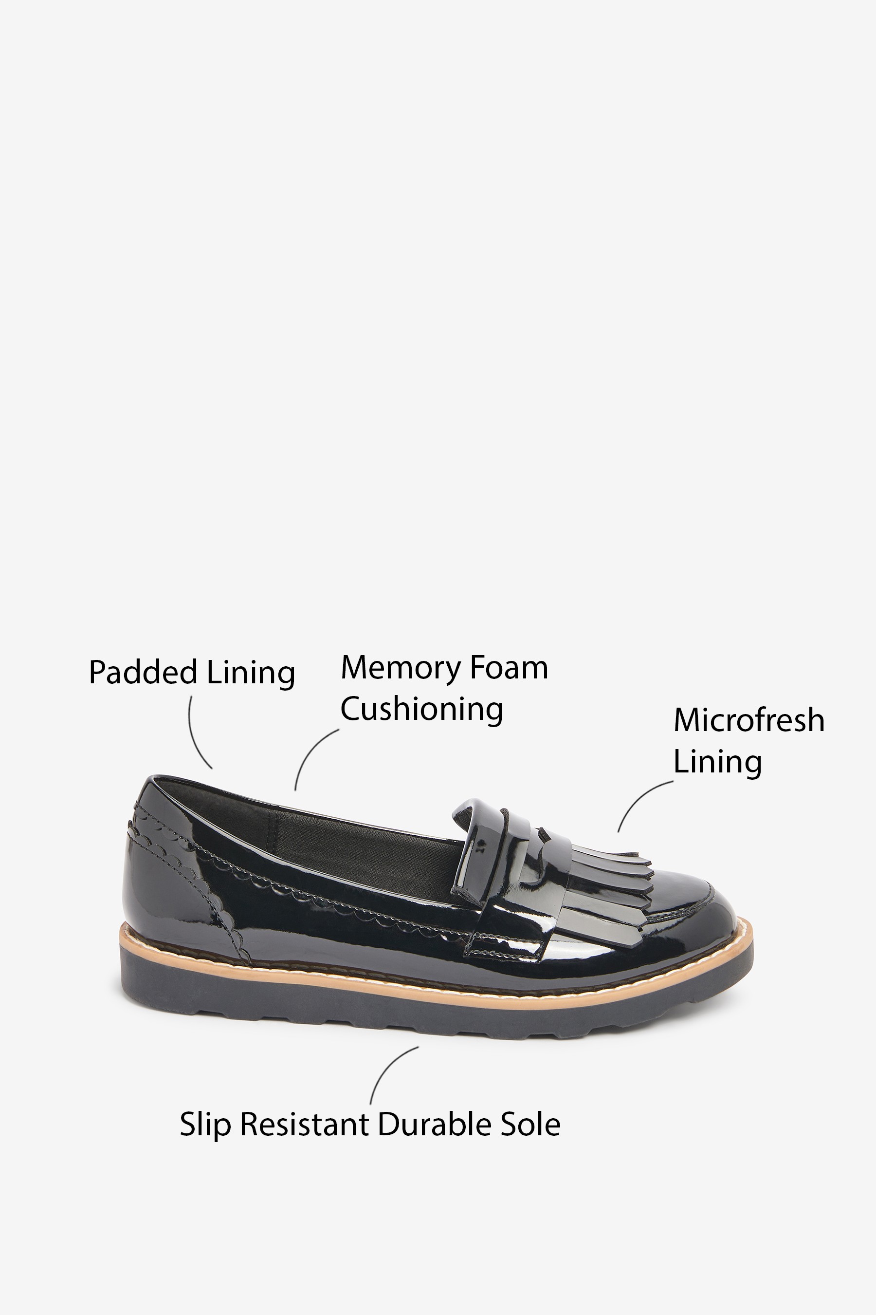 School Tassel Loafers Standard Fit (F)