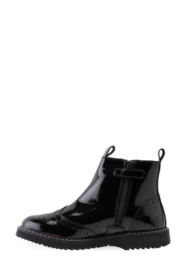 Start-Rite Revolution Black Patent Leather Zip-Up Boots