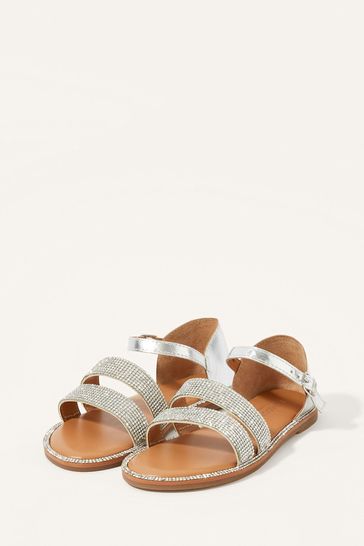 Monsoon Silver Diamanté Sandals