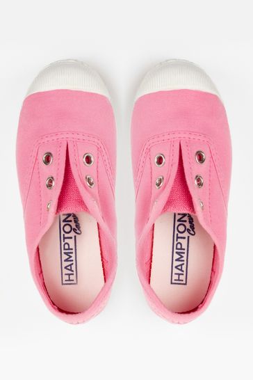 Trotters London Pink Plum Canvas Shoes